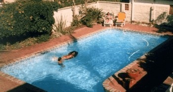 Swimming pool at lodgings in Hermanus